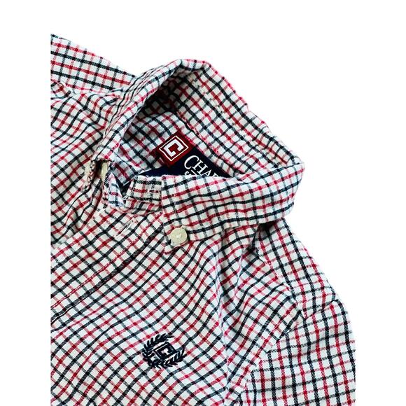Chaps Flannel‎ White Check Button Up Shirt 18 months Babycore Casual Fall - Picture 2 of 7
